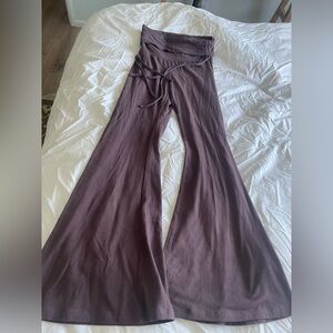 Bohemian Folk Clothing Organic hemp cotton boot pants brown mud XS